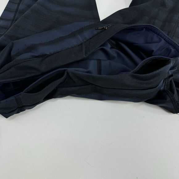 LULULEMON Speed Tight III-Full on Luxtreme Sz 6  Navy Black Stripes Ruched Ankle - Picture 11 of 11